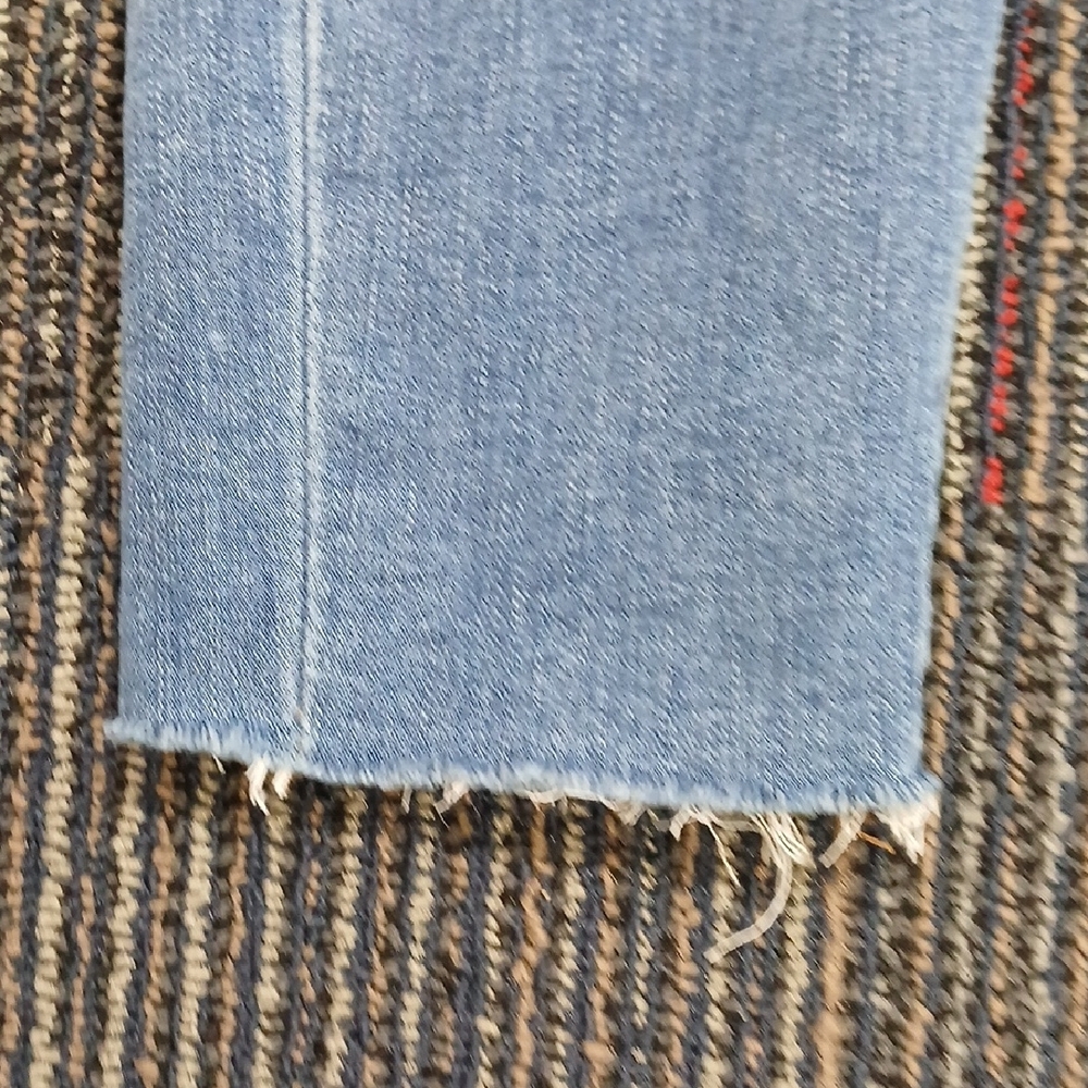 J. Crew High Rise Button Skinny Jeans Frayed Ankles 27 - Picture 3 of 7